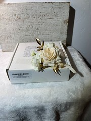 Set of 6 Serwalin Champagne Corsage with Faux Pearls NIB