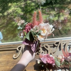 6 Wedding Table Bouquets Budget Friendly Beautiful Faux Flowers Cream/White Pink