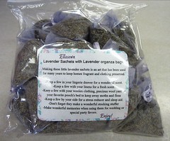 Set of 30 Lavender Sachets made with Lavender Organza Bags