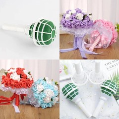 Bridal Flower Bouquet Holder 4 Pieces Wedding Foam Floral Handle Bouquet Hold…
