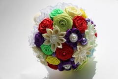 wedding bouquet rainbow bridal flowers bridesmaids bouquets
