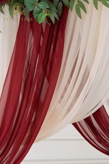 5 Piece of Wedding Arch Flowers Kit with Drapes Ceremony Backdrop Decor