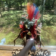 Beautiful Bridal Wedding Bouquet Budget Friendly Faux Flowers Rainbow Handmade