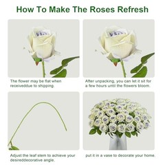 Artificial Flowers Roses Touch Fake Rose Bouquet Flower 50 Purple Heart 50pcs