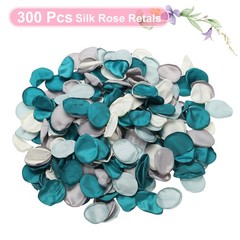 300pcs Artificial Rose Petals Fake Silk Flower Petals, 4 Colors