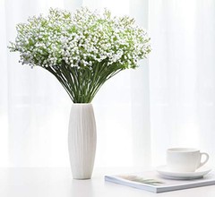Babys Breath Artificial Flowers Fake Flowers Gypsophila Bouquet 24 Pcs White