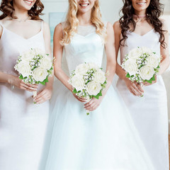 Burnt Orange & Ivory Bridesmaid Bouquet Set for Weddings & Showers 2024