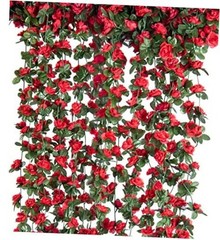6 Pcs x 8.2 ft Flower Garland Artificial Rose 6 Vines 49FT Spring-red-6pcs