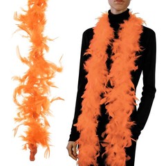 40g 2 Yards Feather Boa, Costume Turkey Chandelle Feathers Boa Orange
