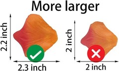 1500 PCS Separated Artificial Orange & Red Rose Petals Sunset Flower