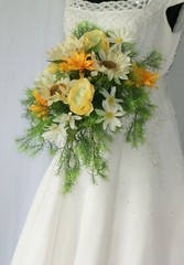 Spring Sunny Sunflower Faux Silk Wedding Bouquet