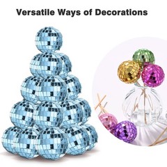 AplusChoice 20PCS 1.6″ Small Disco Ball Mirror Mini Hanging Events Wedding Party