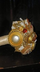 Handmade Bridal Brooch Bouquet Satin Crystal Vintage Pins Bridesmaid