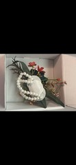 Teal Rust Orange Floral Wrist Corsage Wedding Formal New