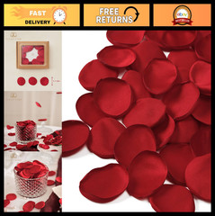 200pcs Red Silk Rose Petals for Weddings, Aisle Decor, Centerpieces & Parties