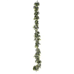 6 ft FROSTED GREEN Artificial Eucalyptus LEAVES Faux Foliage Garland Party Event