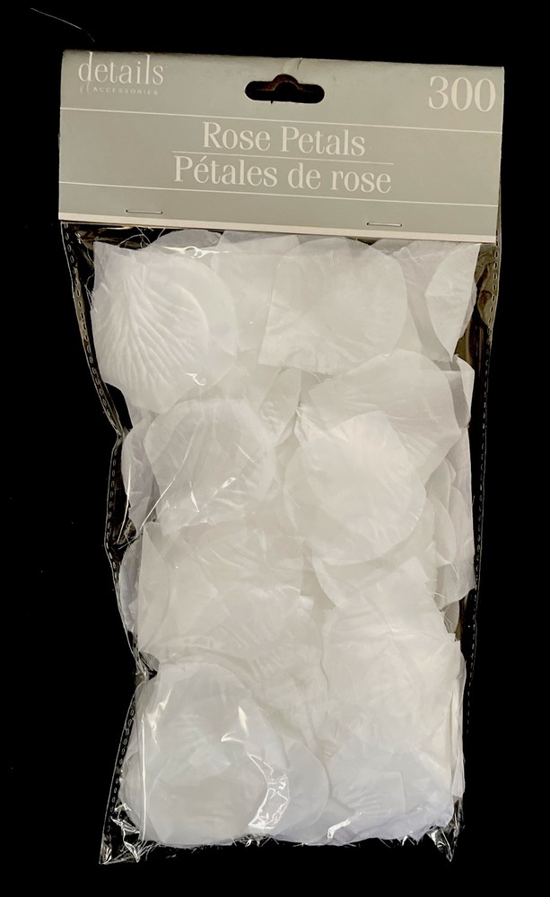 Valentine Anniversary & Wedding Celebration White Silk Rose Petals Package (300)