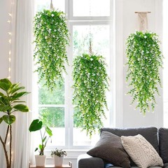 10pcs Artificial Hanging Plants Flowers Outdoor Fake Fern Garland Wedding Decor