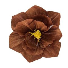 Brown Pink White Paper Peony Flower Arrangement Floral Wall Hanging Decorations