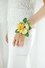 Yellow Rose Corsage and Boutonniere Set for Wedding Prom Homecoming Men Groom…