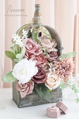 Dusty Rose Mauve Artificial Flowers Fake Roses Peony and Vintage Dusty Rose