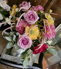 Professional Bridal Bouquet Silk Faux Flowers Colorful Spring Summer Loose Style