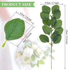 50 Mini Mini Eucalyptus Stems – 3.8″ Faux Eucalyptus Leaves
