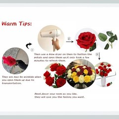 Fake Roses Artificial Flowers – Fake Artificial Roses Silk 16 Pcs Yellow