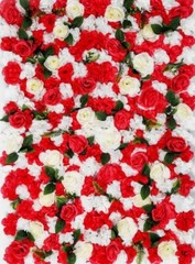 12 Panels Set 3D Artificial Flower 8ft x4ft Wall Party Home Store Photo Decor C3
