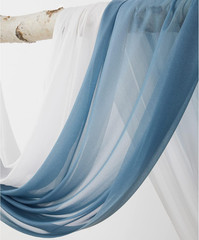 Dusty Blue Wedding Arch Flowers & Sheer Drapes Kit – Pack of 4