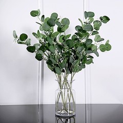 2 Green 40″ Artificial Eucalyptus Leaves Sprays Stems Party Events Decorations
