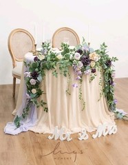 Ling’s moment 9FT Eucalyptus and Willow Leaf Garland with White Flower,…