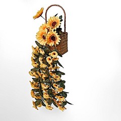 22″ YELLOW Silk Sunflowers ARTIFICIAL HANGING VINE Bush Party Events Decorations