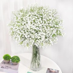Pcs Baby Breath Artificial Flowers Bulk，White Artificial Flowers Artificial 120