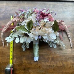 Beautiful Bridal Wedding Bouquet Budget Friendly Faux Florals White Pink Purple