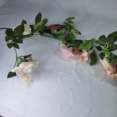 Artificial Rose Flower Burgundy Floral Garland 5ft – Wedding Ceremony Backdrop