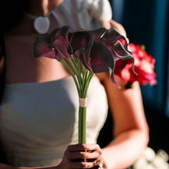 6PCS Real Touch Calla Lily Bouquet Artificial Flowers, Wedding Bridal Home Decor