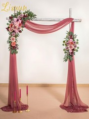 Wedding Arch Flowers, Artificial Flowers for Decoration, 2pcs Flower Swag and…