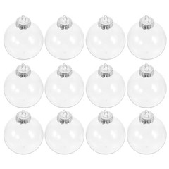 24PCS Mini Iridescent Ornaments Balls Plastic, Clear Plastic Fillable Ball