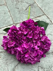 Large Size 5 Heads Artificial Flowers White Pink Hydrangea Silk DIY Wedding Brid