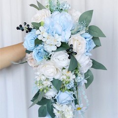 Artificial Bridal Cascading Bouquet for Wedding Ceremony and Anniversary