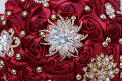 Bridal Wedding Bouquet round Holding Bouquet Throw Toss Artificial Rose Flower B