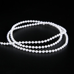 White Pearl Garland Strand,3Mm Crystal Beads Faux Bead Spool Rope for Wedding Pa