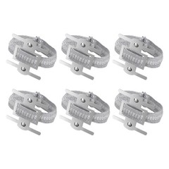 6Pcs Corsage Wristlet Band Aluminum Wrist Corsage Bracelets Bands Silver]