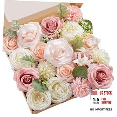 Artificial Flowers Fake Silk Flowers for DIY Wedding 1 Box A Abby Blush Pink