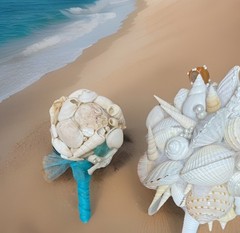 Natural Seashell Wedding Bouquet, Forever Keepsake, Beautiful One Of A Kind