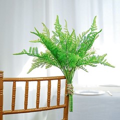 2 Green 19″ Faux Asparagus Fern Artificial Leaves Greenery Stems Party Supplies