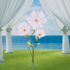 Wedding Corrugated Paper Flower Decoration Artificial Flowers For Window Display