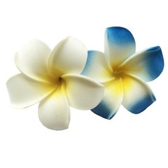 2 Pcs 7cm Hawaiian Frangipani Plumeria Foam Head Flower Party Beach Hair Clip…