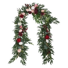 9ft Artificial Floral Garland Rose Flower Garland For Party Wedding Decoration